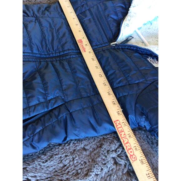 The North Face Full Zip Reversible Mossbud Swirl Fleece Jacket Blue Large 14/16 - Picture 10 of 12